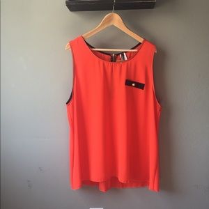 Boutique orange dressy tank top NWT Sz 3xl